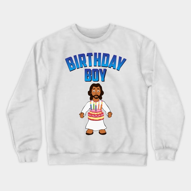 Jesus Birthday Boy Christmas Crewneck Sweatshirt by Rebus28